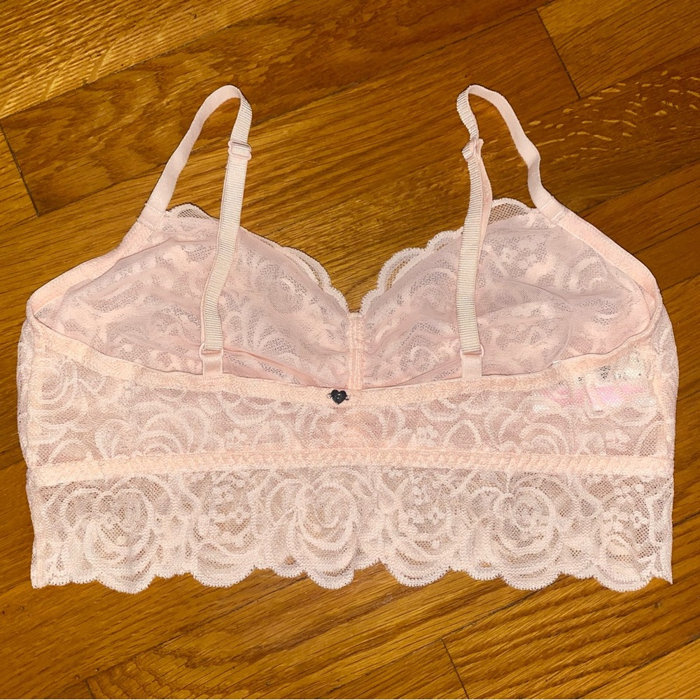 NWOT PINK Victoria’s Secret Light Pink Lace Bralette - Picture 4 of 10